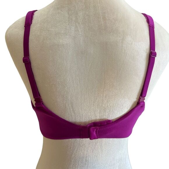Victoria' Secret‎ Padded Perfect Coverage Bra Size 34DD Raspberry - Picture 3 of 9